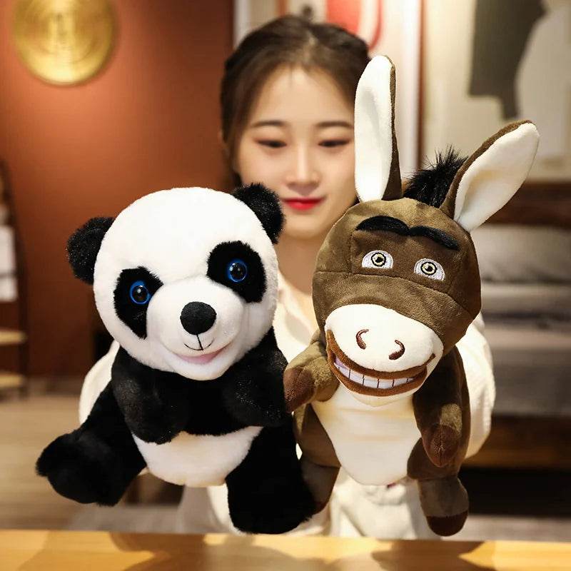 Adorable Kawaii Plush Hand Puppet - Donkey, Bunny & Unicorn Combo - ToylandEU
