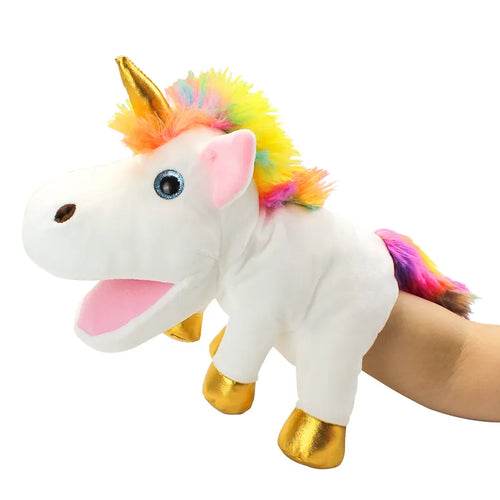 Adorable Kawaii Plush Hand Puppet - Donkey, Bunny & Unicorn Combo - ToylandEU