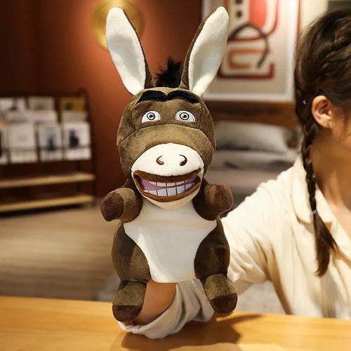 Adorable Kawaii Plush Hand Puppet - Donkey, Bunny & Unicorn Combo - ToylandEU