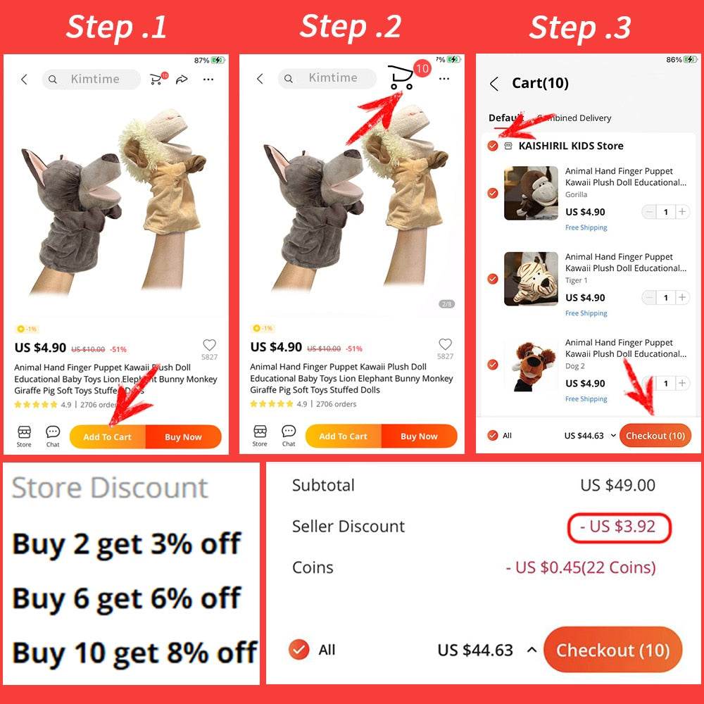 Adorable Kawaii Plush Hand Puppets for Storytelling Fun! - ToylandEU