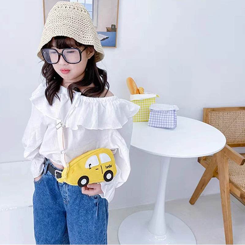Adorable Kids Messenger Bags Cartoon Car Design Crossbody Travel Companion For Ages 4 To 6 - ToylandEU