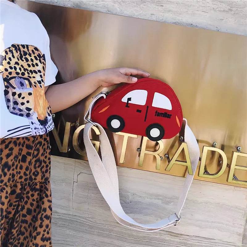 Adorable Kids Messenger Bags Cartoon Car Design Crossbody Travel Companion For Ages 4 To 6 - ToylandEU
