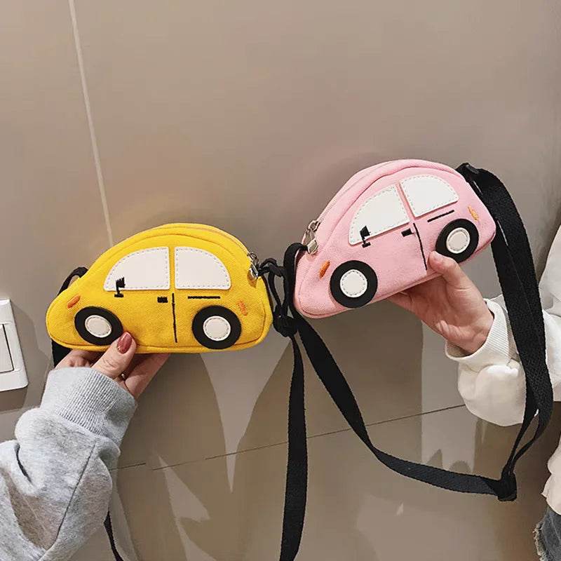 Adorable Kids Messenger Bags Cartoon Car Design Crossbody Travel Companion For Ages 4 To 6 - ToylandEU