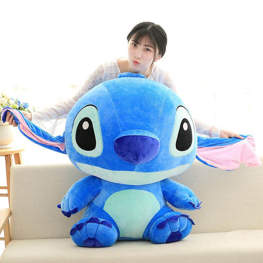 Adorable Large Stitch Plush Toy - Kawaii Soft Blue & Pink Elf - ToylandEU