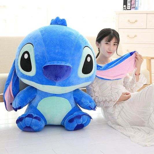 Adorable Large Stitch Plush Toy - Kawaii Soft Blue & Pink Elf - ToylandEU