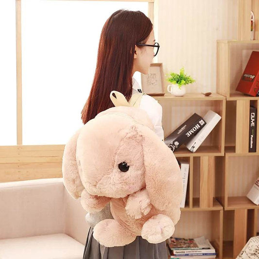 Adorable Long-Eared Rabbit Plush Backpack - Cute Kawaii Accessory - ToylandEU