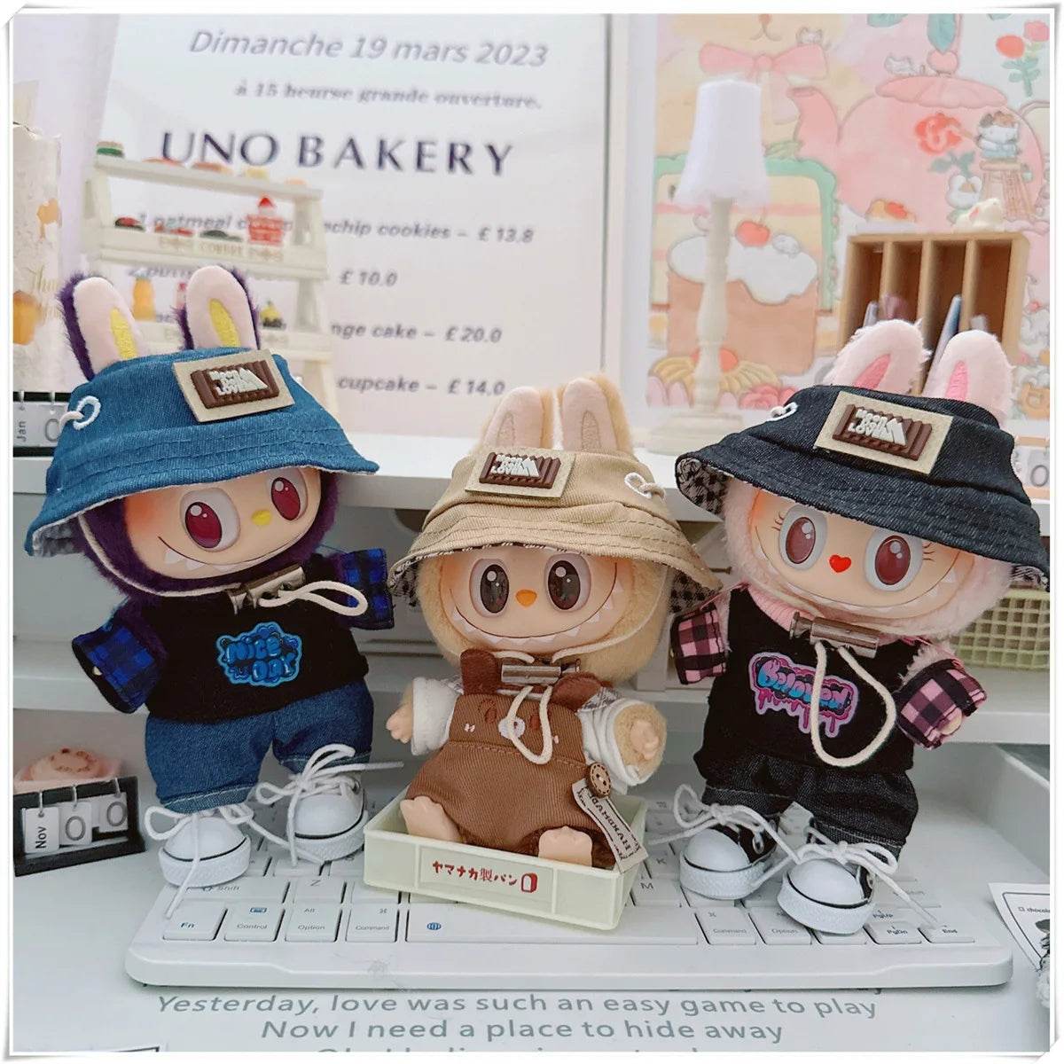 Adorable Mini Doll Clothing Set with Cute Hats and Shoes for 17cm Labubu Dolls - ToylandEU