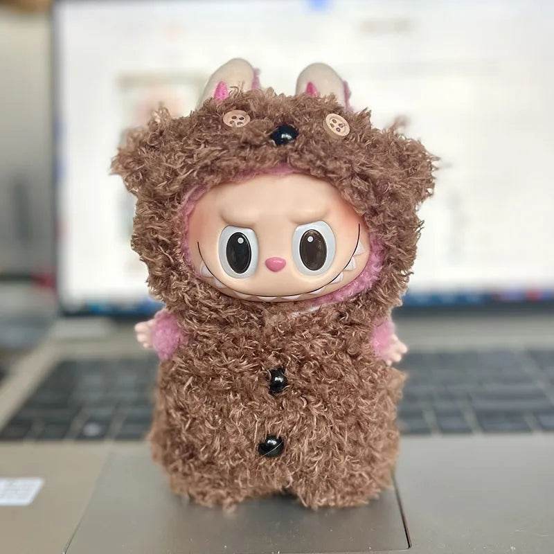 Adorable Mini Plush Doll Outfit Set with Skirt and Hat for 17cm Labubu and Kpop Idol Dolls - ToylandEU