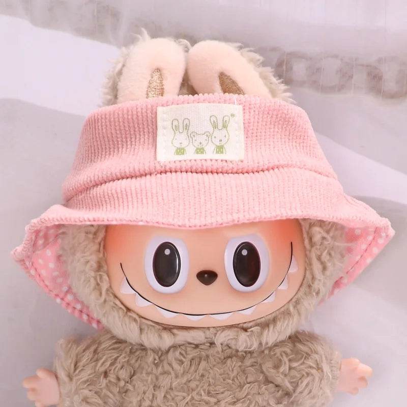Adorable Mini Plush Doll Outfit Set with Skirt and Hat for 17cm Labubu and Kpop Idol Dolls - ToylandEU