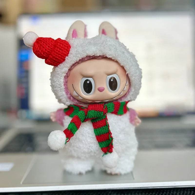 Adorable Mini Plush Doll Outfit Set with Skirt and Hat for 17cm Labubu and Kpop Idol Dolls - ToylandEU