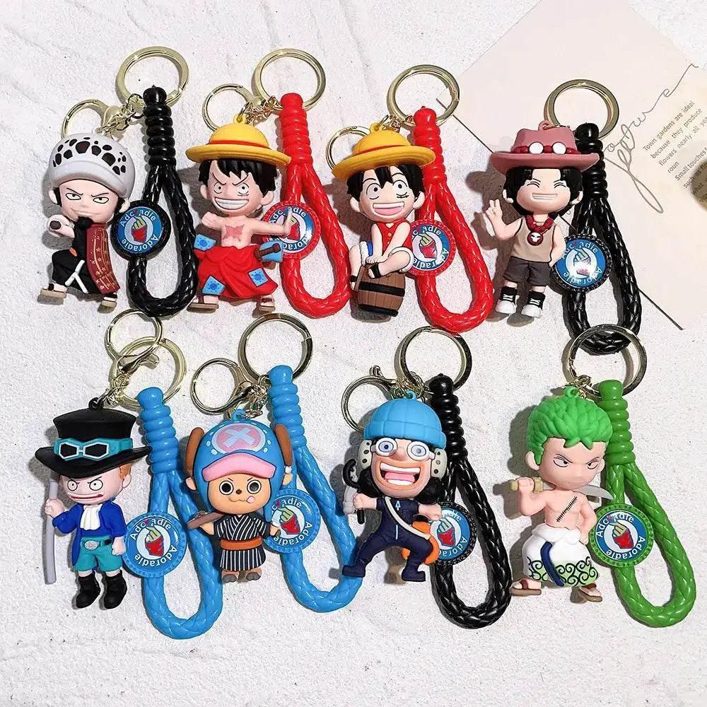  Adorable ONE PIECE Silicone Keychains - Luffy & Zoro Mini Figures -  ToylandEU™