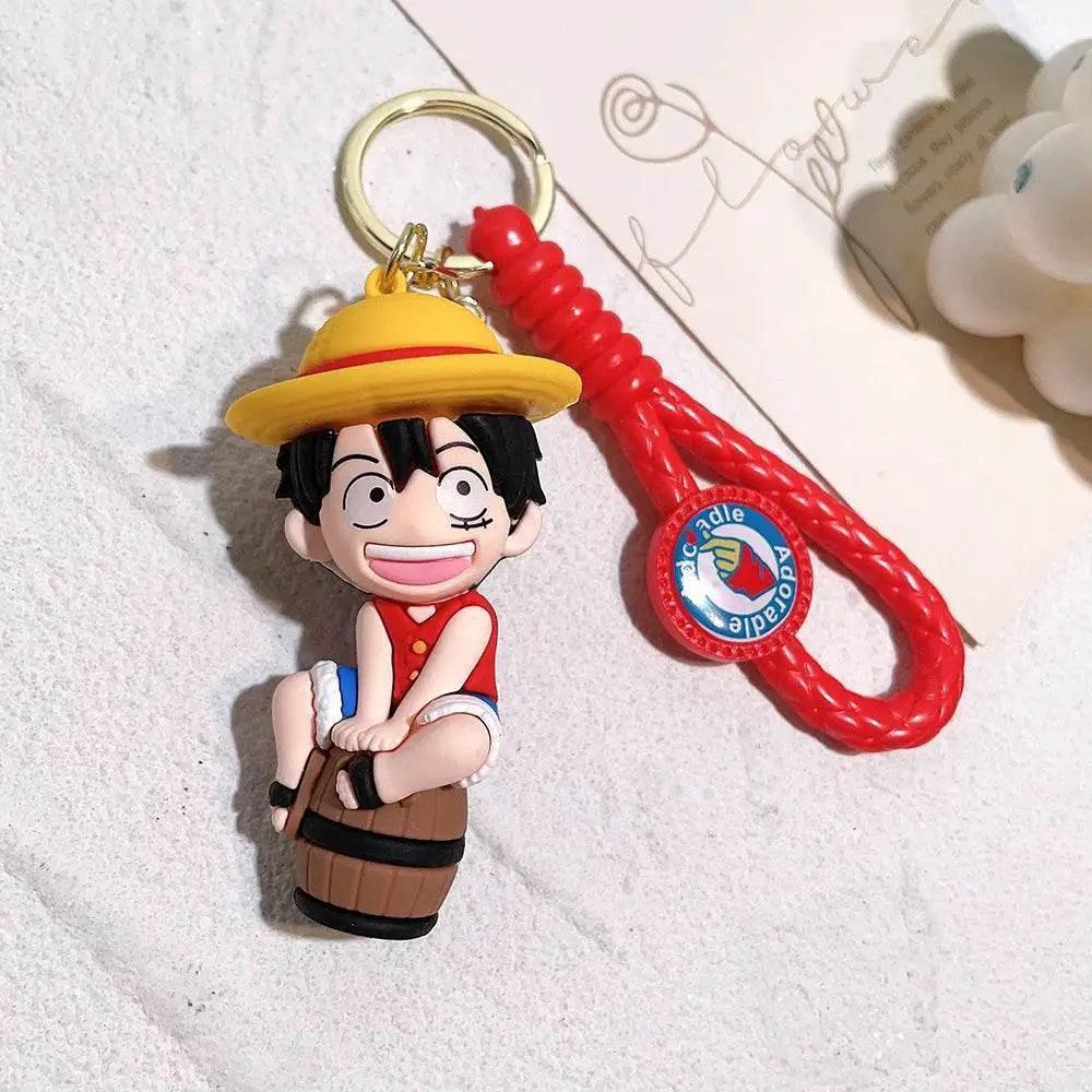  Adorable ONE PIECE Silicone Keychains - Luffy & Zoro Mini Figures -  ToylandEU™