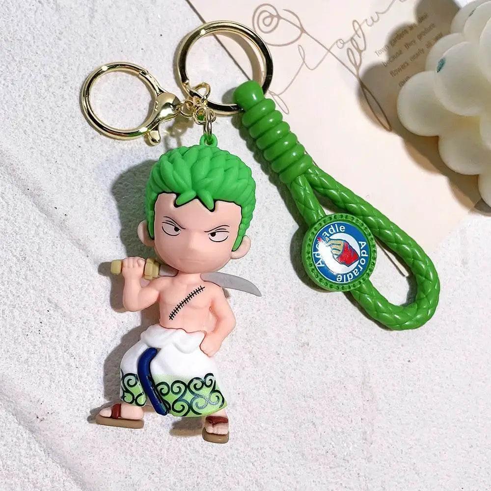  Adorable ONE PIECE Silicone Keychains - Luffy & Zoro Mini Figures -  ToylandEU™