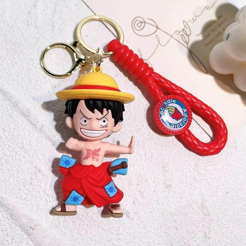  Adorable ONE PIECE Silicone Keychains - Luffy & Zoro Mini Figures -  ToylandEU™