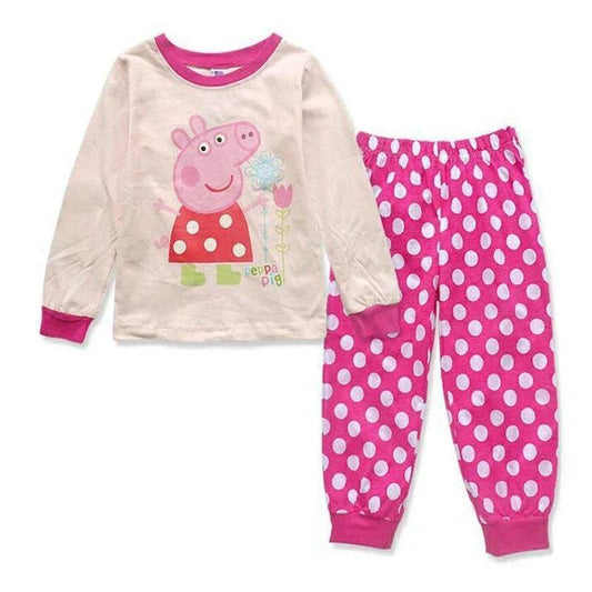 Adorable Peppa Pig Pajama Set With Movable George Doll Unisex Kids Cozy Sleepwear - ToylandEU
