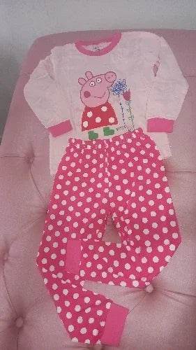 Adorable Peppa Pig Pajama Set With Movable George Doll Unisex Kids Cozy Sleepwear - ToylandEU