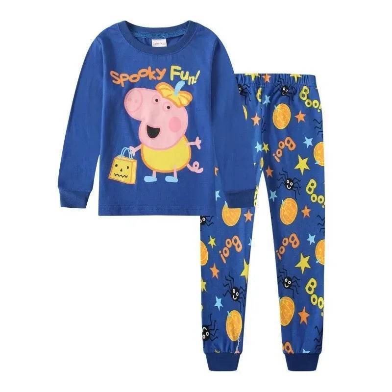 Adorable Peppa Pig Pajama Set With Movable George Doll Unisex Kids Cozy Sleepwear - ToylandEU