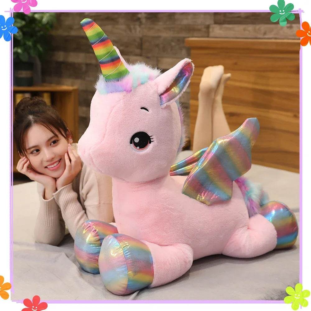 Adorable Pink Unicorn Plush Toy - Soft Cuddly Companion for All Ages - ToylandEU