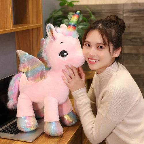Adorable Pink Unicorn Plush Toy - Soft Cuddly Companion for All Ages - ToylandEU