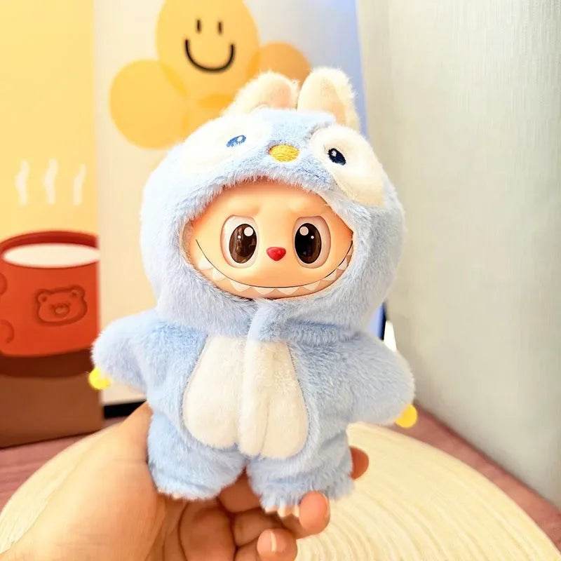 Adorable Plush Dinosaur Outfit Shark Macaron For Labubu - ToylandEU