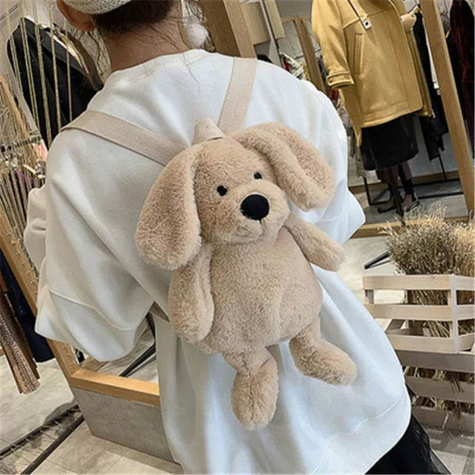Adorable Plush Dog Backpack - Soft Cotton Cartoon Animal Bag - ToylandEU