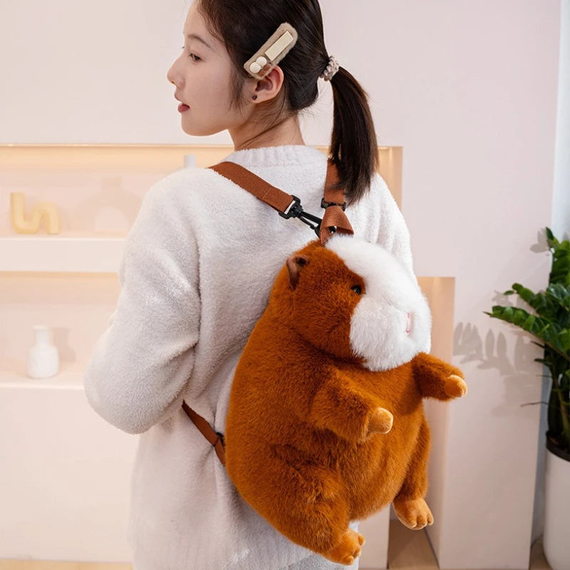 Adorable Plush Guinea Pig Backpack With Kawaii Soft Stuffed Design For Kids And Women - ToylandEU