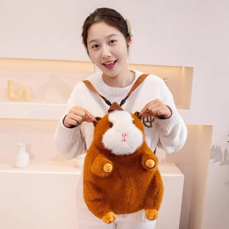 Adorable Plush Guinea Pig Backpack With Kawaii Soft Stuffed Design For Kids And Women - ToylandEU