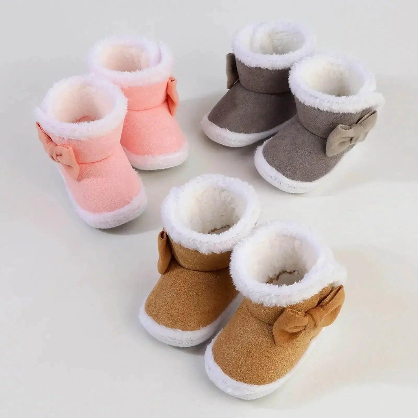  Adorable Plush Winter Booties for Newborns - Cartoon Design for Boys & Girls, Warm Infant Crib Shoes and First Walkers -  ToylandEU™
