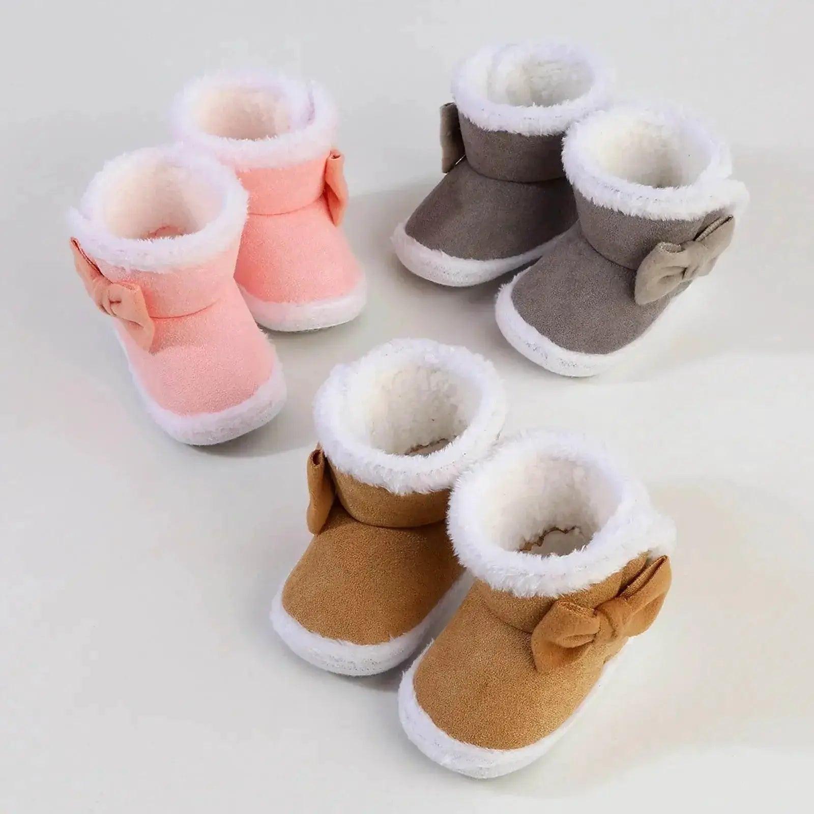  Adorable Plush Winter Booties for Newborns - Cartoon Design for Boys & Girls, Warm Infant Crib Shoes and First Walkers -  ToylandEU™