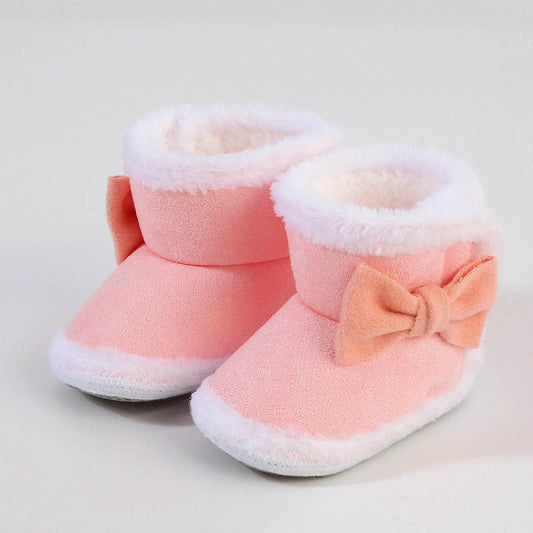 Adorable Plush Winter Booties for Newborns - Cartoon Design for Boys & Girls, Warm Infant Crib Shoes and First Walkers - ToylandEU
