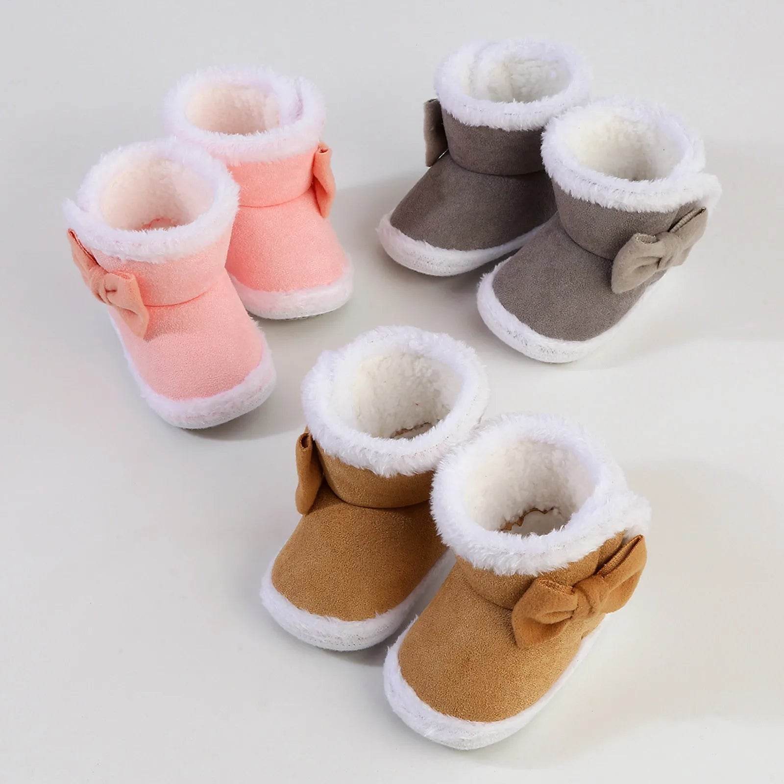 Adorable Plush Winter Booties for Newborns - Cartoon Design for Boys & Girls, Warm Infant Crib Shoes and First Walkers - ToylandEU