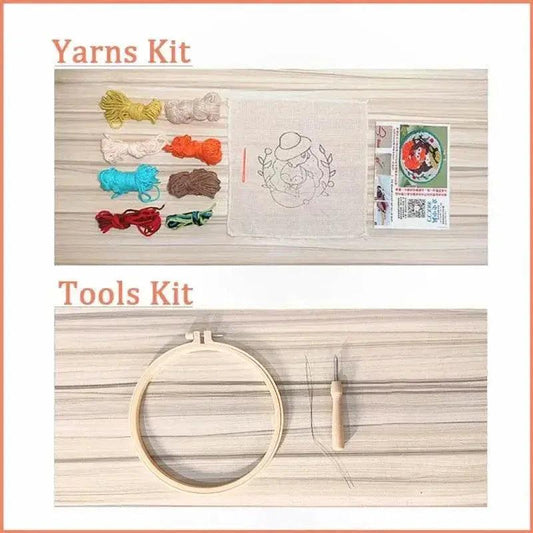  Adorable Punch Needle Embroidery Kit for Beginners - Soft Yarn Home Decor Craft Set -  ToylandEU™