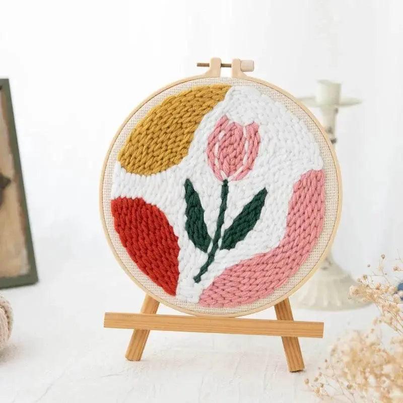  Adorable Punch Needle Embroidery Kit for Beginners - Soft Yarn Home Decor Craft Set -  ToylandEU™