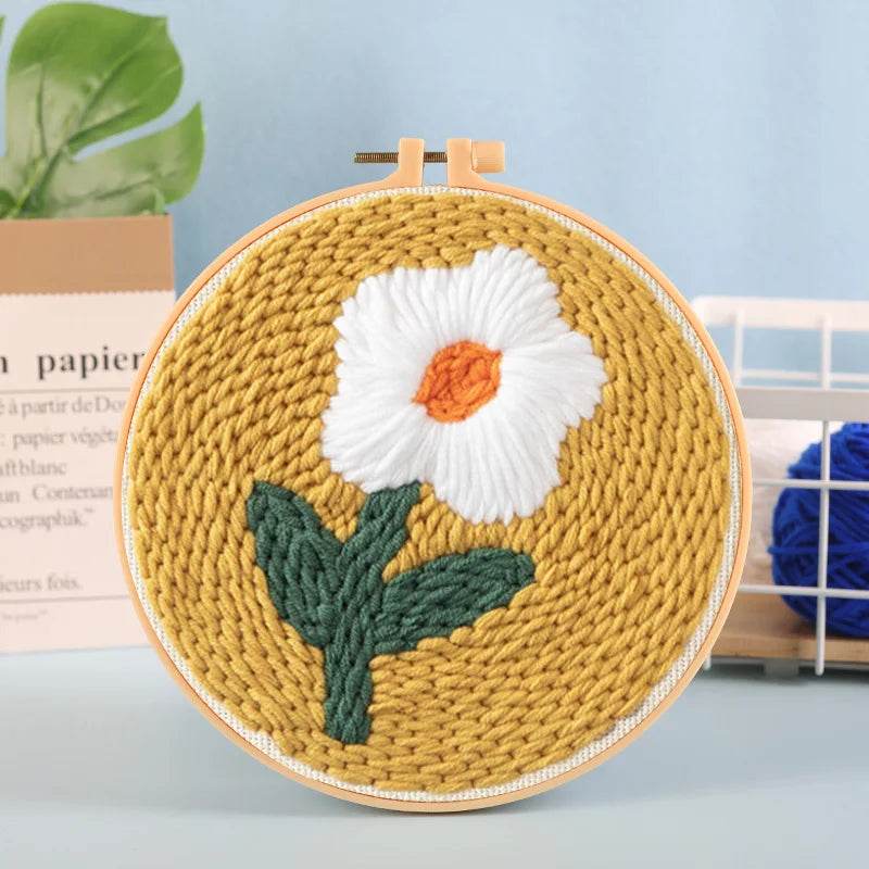 Adorable Punch Needle Embroidery Kit for Beginners - Soft Yarn Home Decor Craft Set - ToylandEU