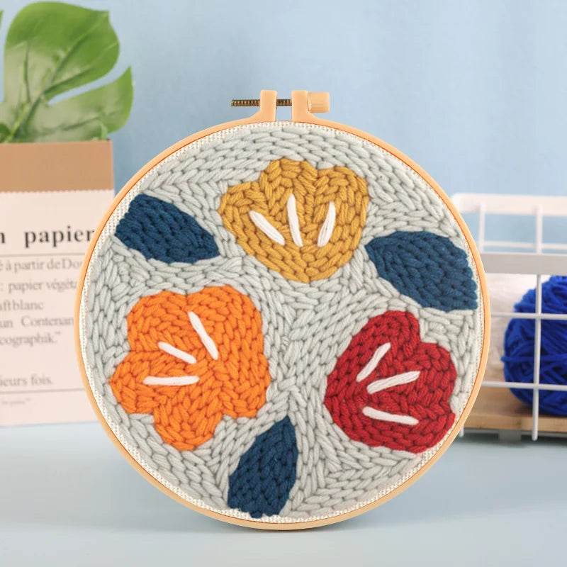 Adorable Punch Needle Embroidery Kit for Beginners - Soft Yarn Home Decor Craft Set - ToylandEU