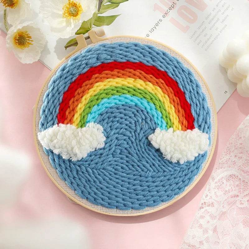 Adorable Punch Needle Embroidery Kit for Beginners - Soft Yarn Home Decor Craft Set - ToylandEU