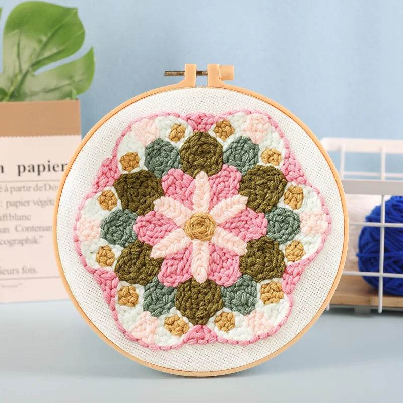 Adorable Punch Needle Embroidery Kit for Beginners - Soft Yarn Home Decor Craft Set - ToylandEU