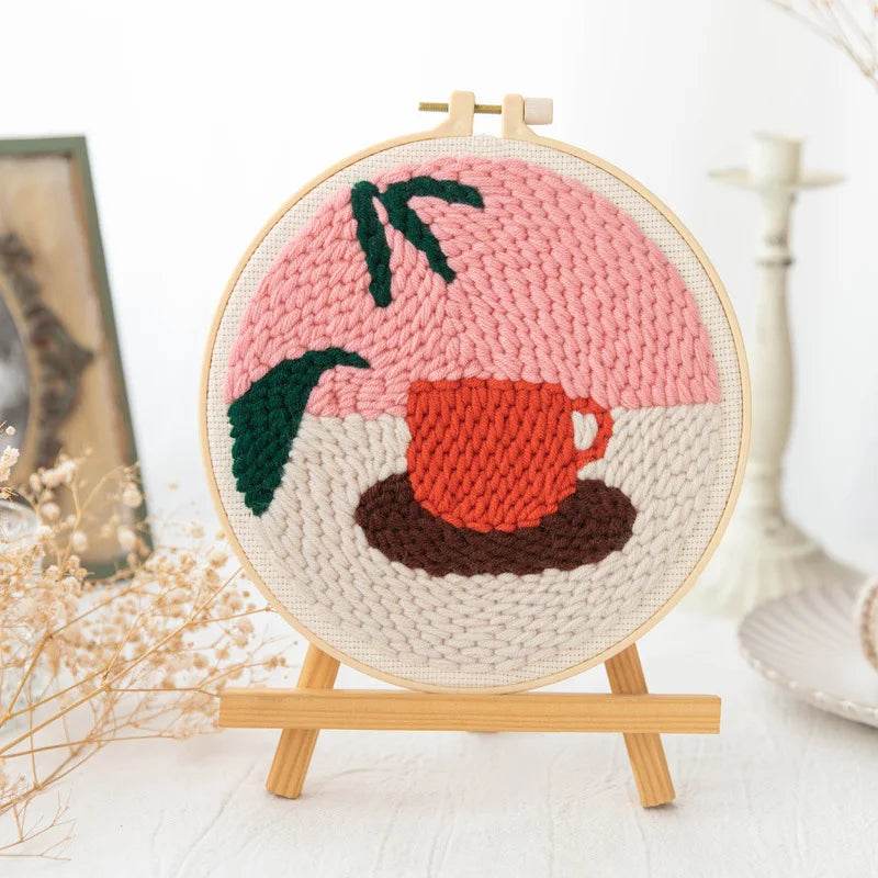 Adorable Punch Needle Embroidery Kit for Beginners - Soft Yarn Home Decor Craft Set - ToylandEU