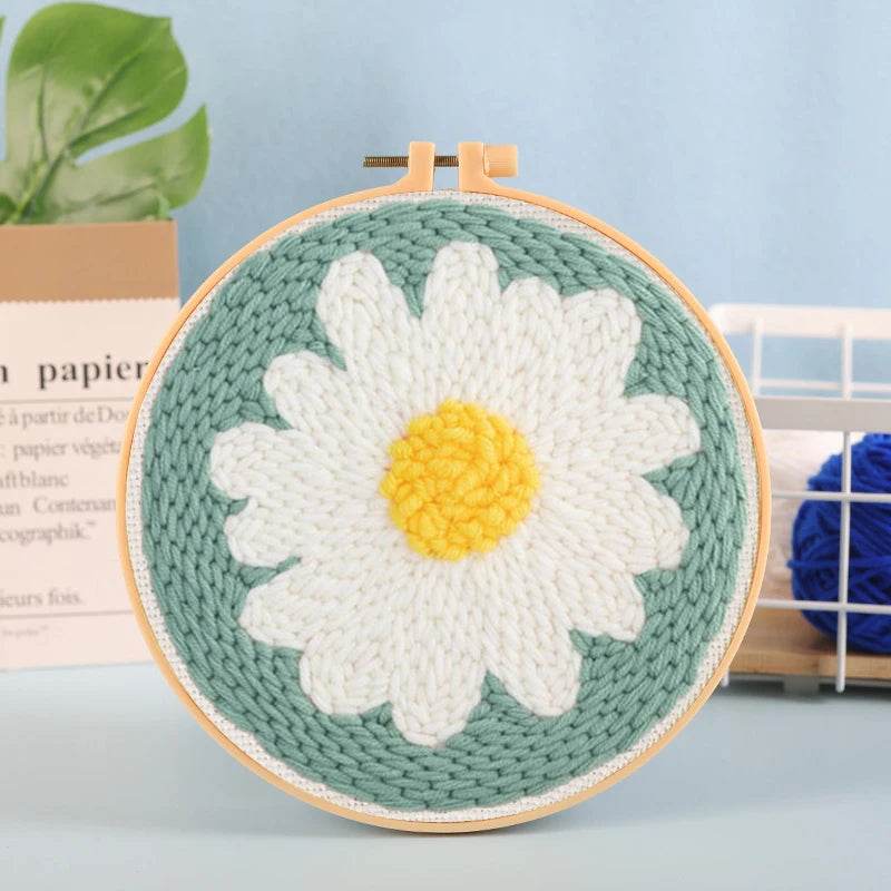 Adorable Punch Needle Embroidery Kit for Beginners - Soft Yarn Home Decor Craft Set - ToylandEU