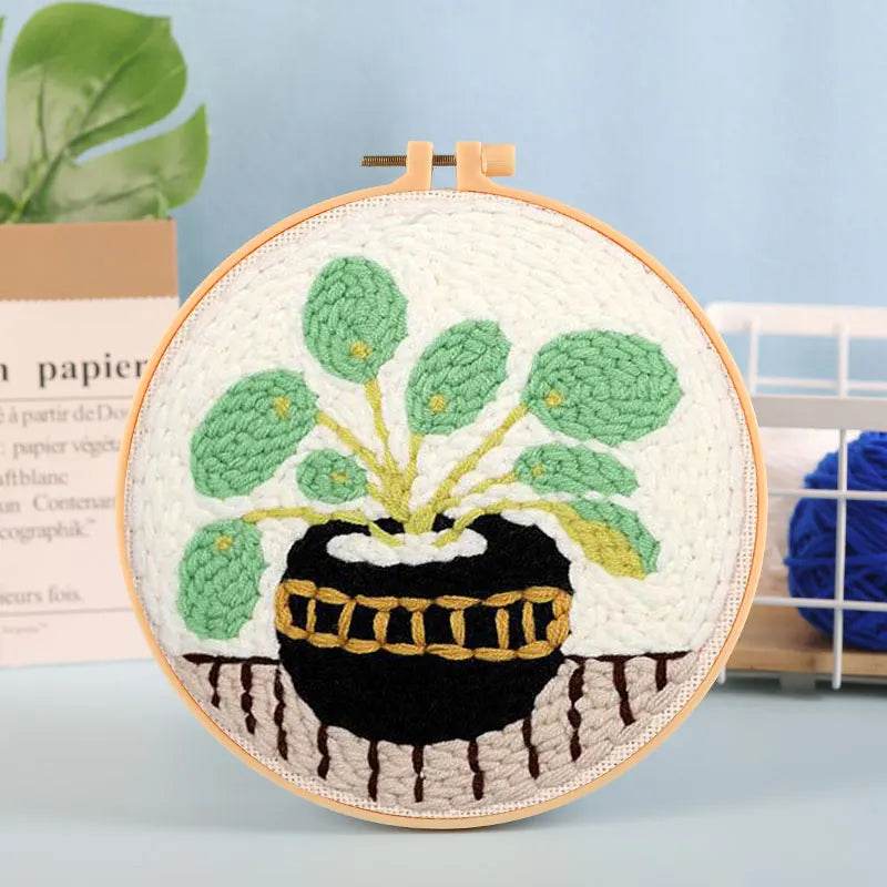 Adorable Punch Needle Embroidery Kit for Beginners - Soft Yarn Home Decor Craft Set - ToylandEU