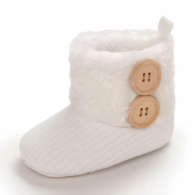 Adorable Soft and Cozy Baby Girl Winter Boots with Warm Wool Lining for Indoor Walking - ToylandEU