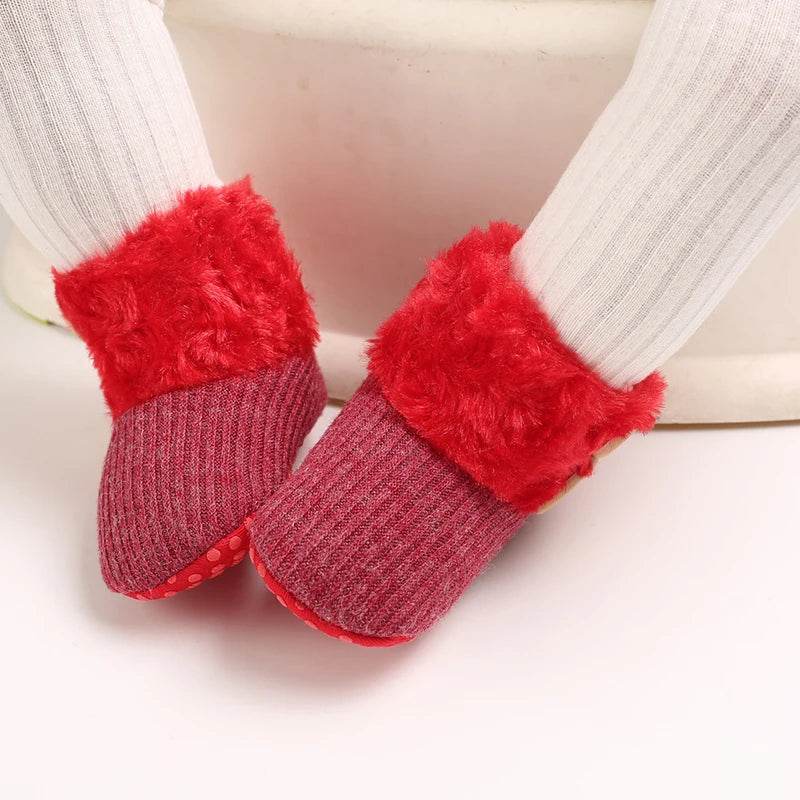 Adorable Soft and Cozy Baby Girl Winter Boots with Warm Wool Lining for Indoor Walking - ToylandEU