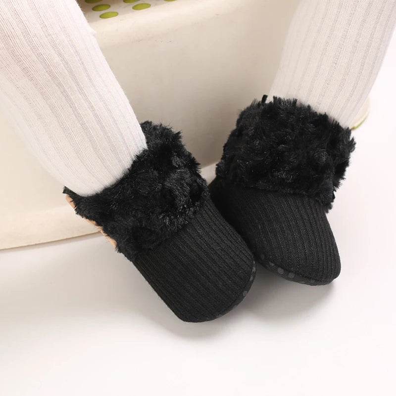 Adorable Soft and Cozy Baby Girl Winter Boots with Warm Wool Lining for Indoor Walking - ToylandEU