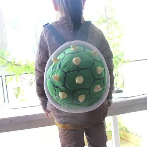 Adorable Super Koopa Plush School Bag - Soft & Durable with Green Turtle Shell Design - ToylandEU
