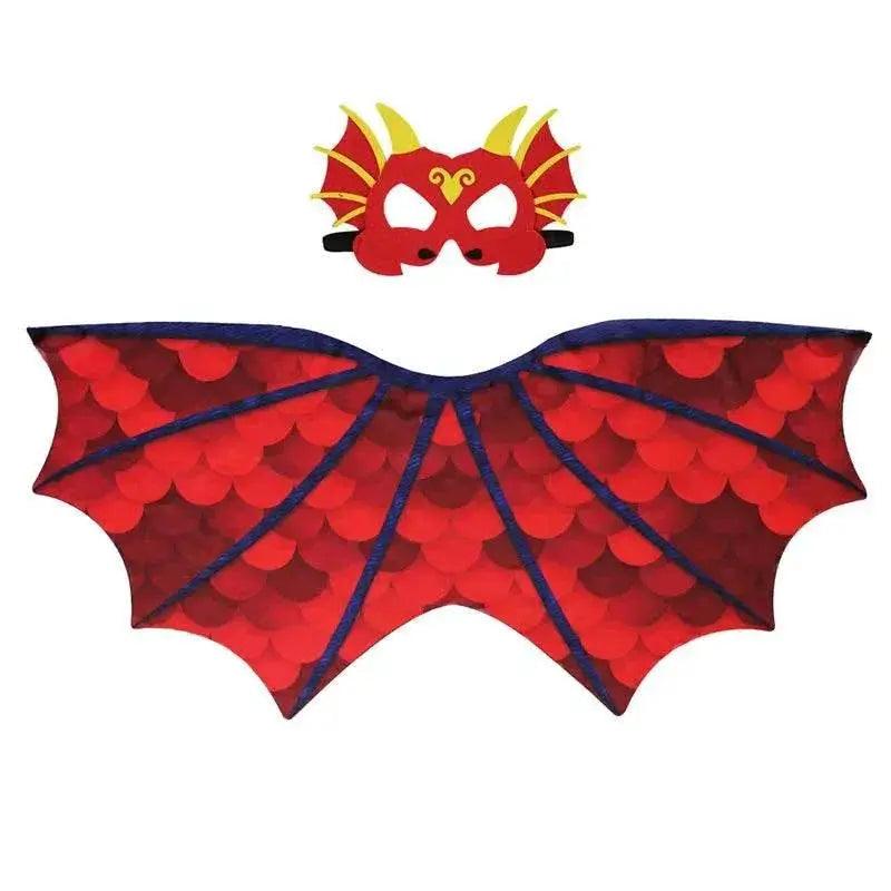  Adorable Toddler Dragon Costume Set - Unisex, Comfortable 3-Piece Pretend Play Costume with Cape and Mask -  ToylandEU™
