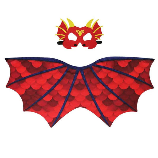 Adorable Toddler Dragon Costume Set - Unisex, Comfortable 3-Piece Pretend Play Costume with Cape and Mask - ToylandEU