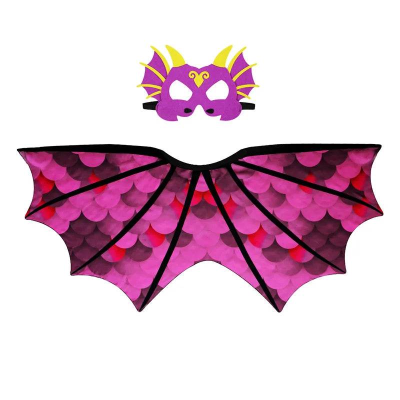 Adorable Toddler Dragon Costume Set - Unisex, Comfortable 3-Piece Pretend Play Costume with Cape and Mask - ToylandEU