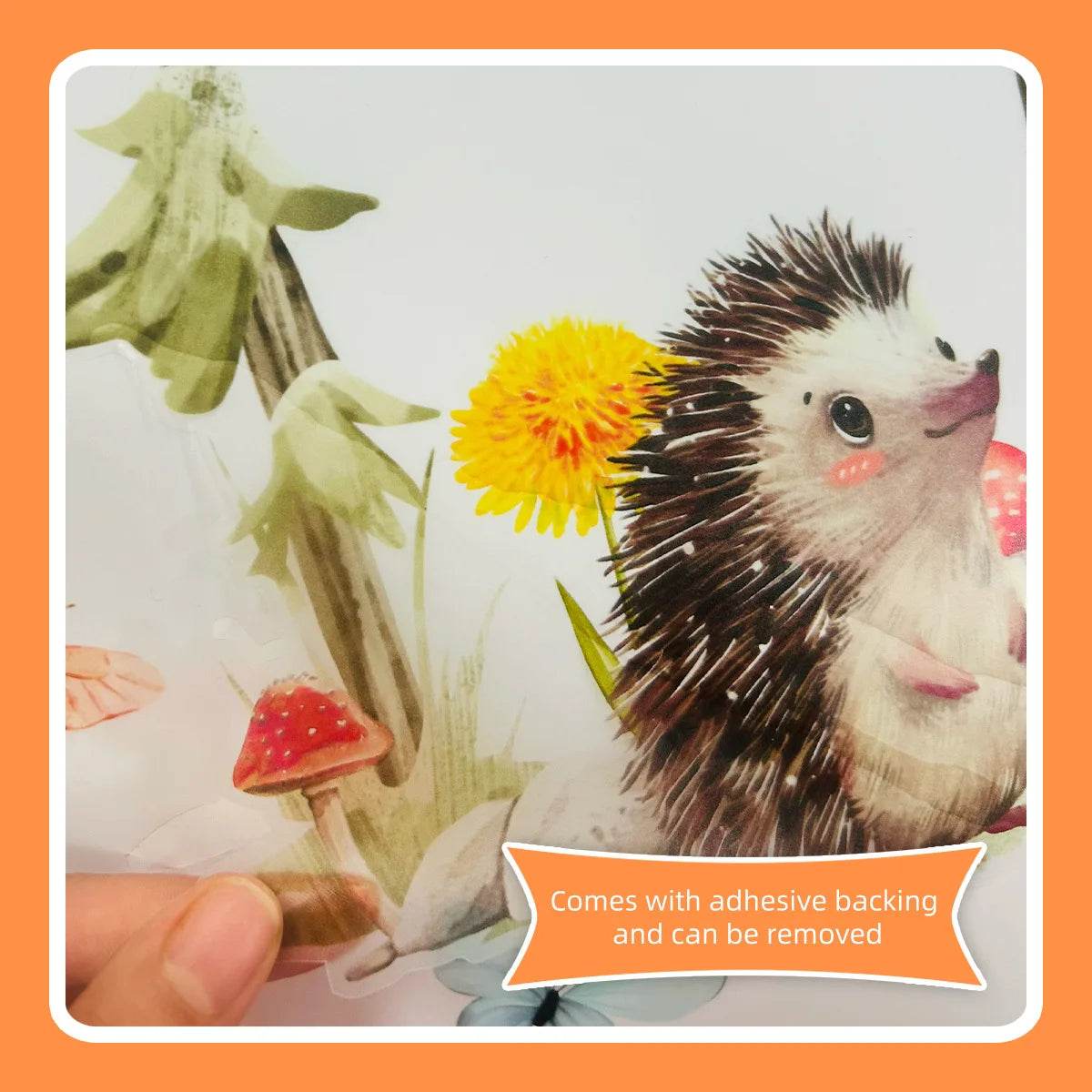 Adorable Wall Stickers Forest Animals Fox Hedgehog For Kids - ToylandEU