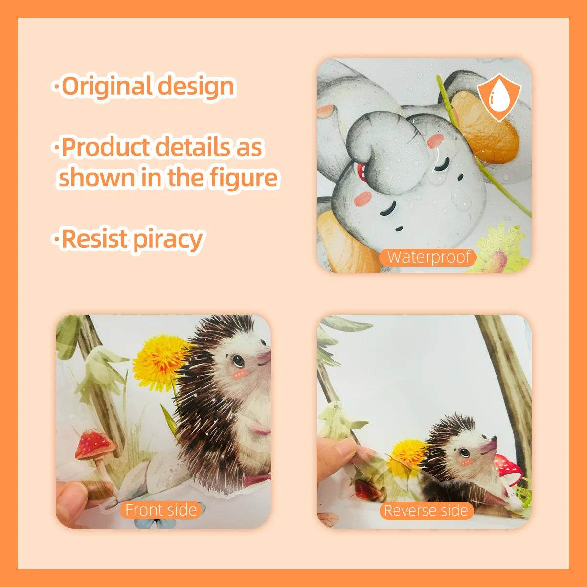 Adorable Wall Stickers Forest Animals Fox Hedgehog For Kids - ToylandEU