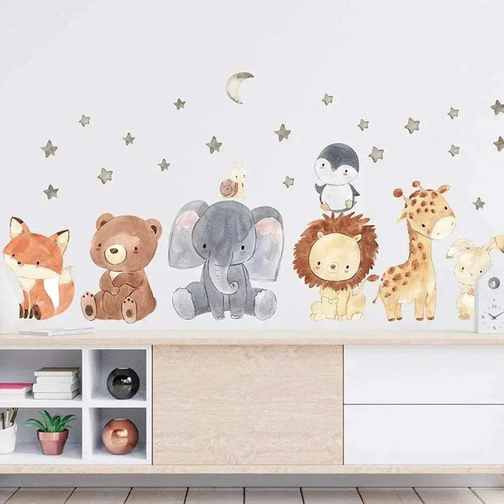  Adorable Africa Animals Wall Stickers 6 Pack Toyland EU -  ToylandEU™
